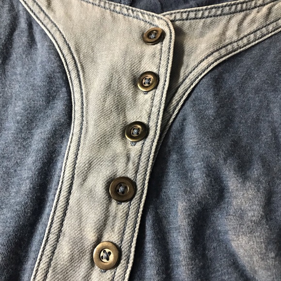 Free People Seeking Heart Ocean blue sweatshirt mini dress - Picture 11 of 15